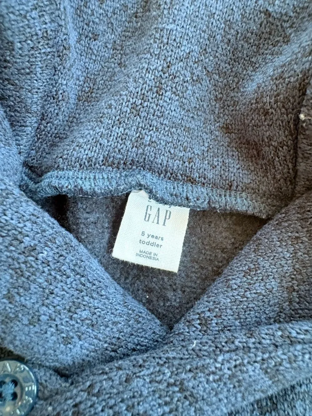 GAP Kids Dark Navy Shawl-Collar Pullover Sweater Size 5T